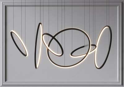 现代吊灯3D模型下载